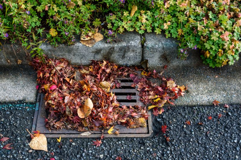 Keep Leaves from Piling Into Drainage